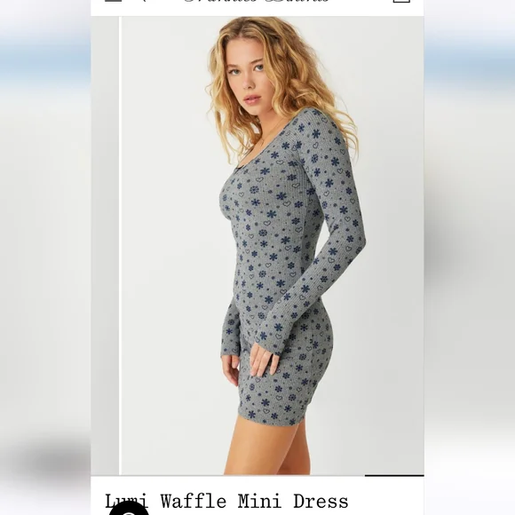 Frankie’s Bikinis Lumi Waffle Mini Dress - Picture 4 of 6